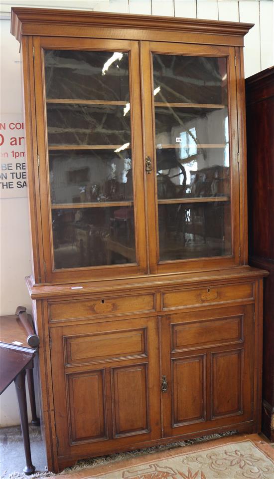 Victorian walnut bookcase cupboard